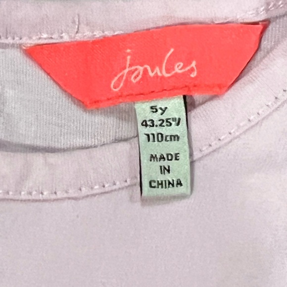 Joules little girl size 5 unicorn long sleeve top - Picture 2 of 3